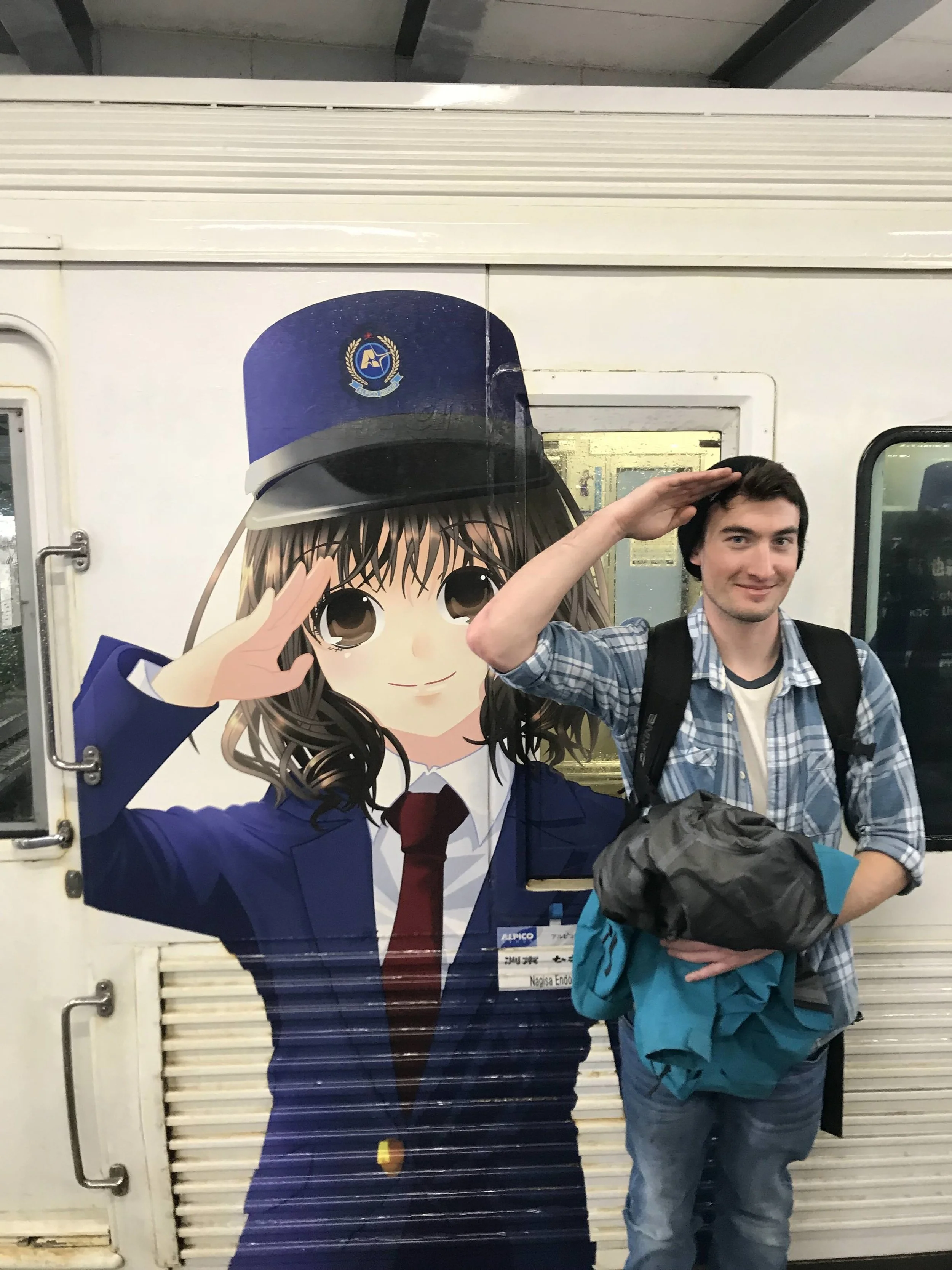 Devin blending in with the locals.