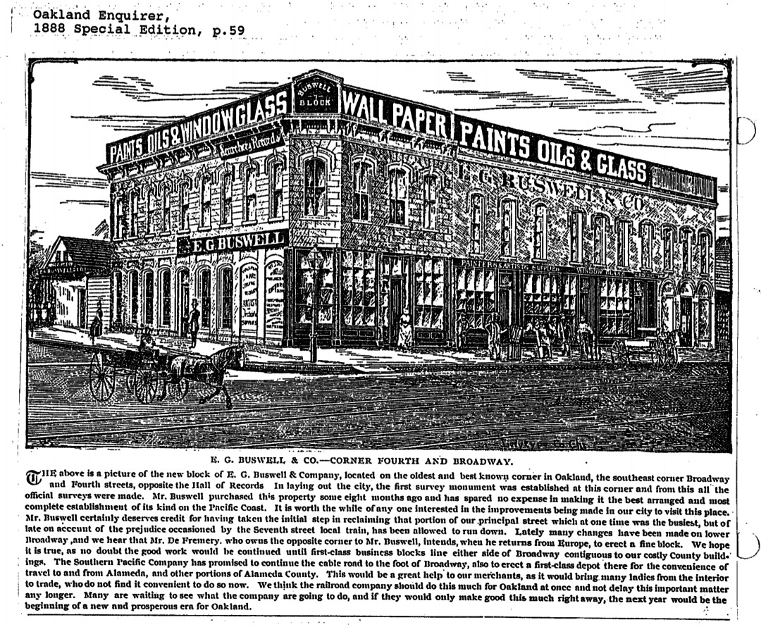 Buswell Paint Co., 4th &amp; Broadway, 1888