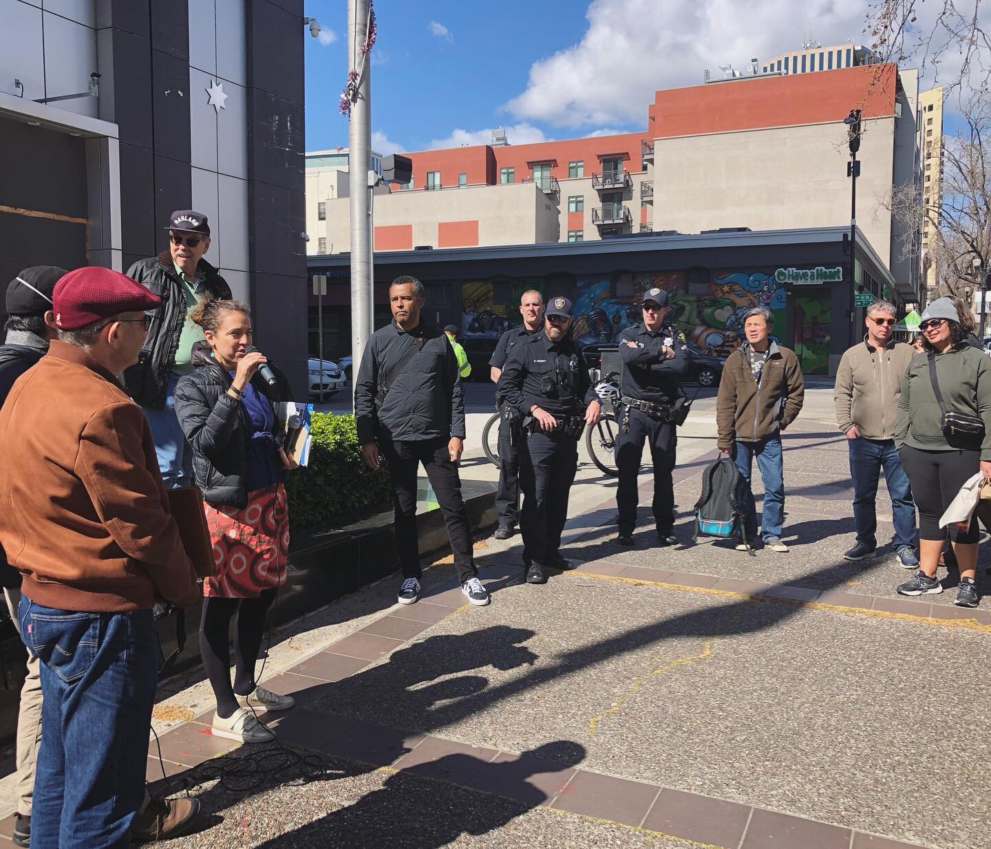 A big thank you to all who joined our walking meeting through the connecting corners of the Jack London, Chinatown, and Downtown BIDs here in Oakland last Friday. 

The rain took a pause while we met with leaders from each of these districts, as well