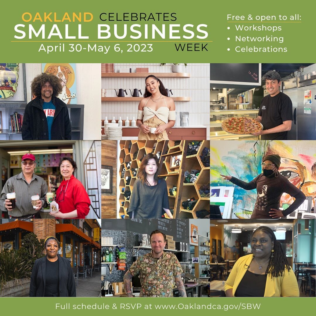 It&rsquo;s Oakland&rsquo;s Small Business Week! 💼

Join us in celebrating and supporting our amazing small businesses and entrepreneurs! Oakland Small Business Week 2023 features virtual and in-person workshops, resource fairs, panels and an in-pers