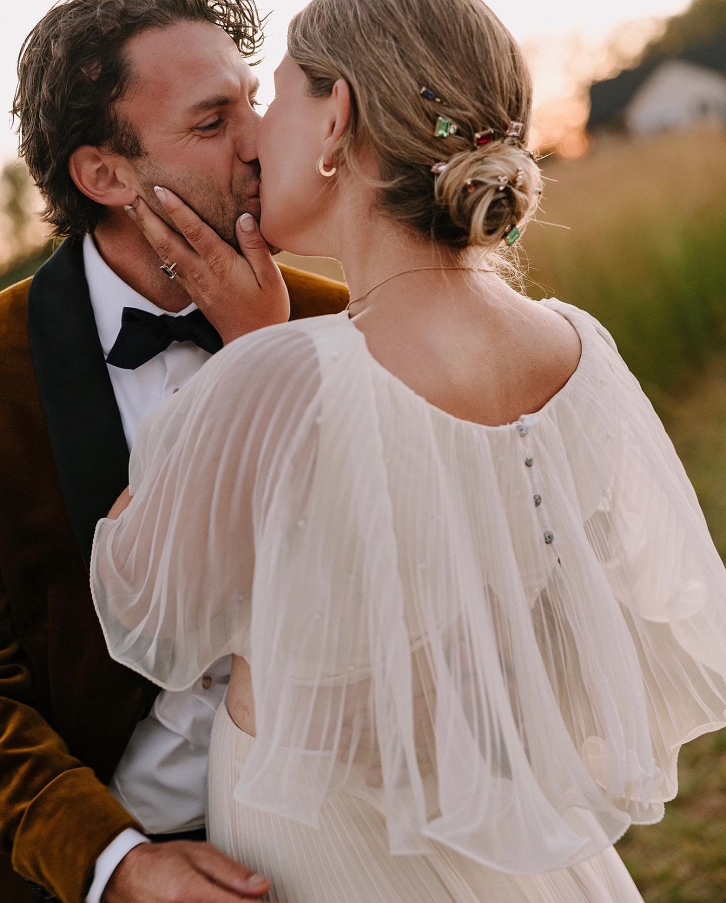 A moment for this dress and that smooch. ✨

Captured by @natalienicolephoto of @callie.enea and Chris at @mableandjack last summer.