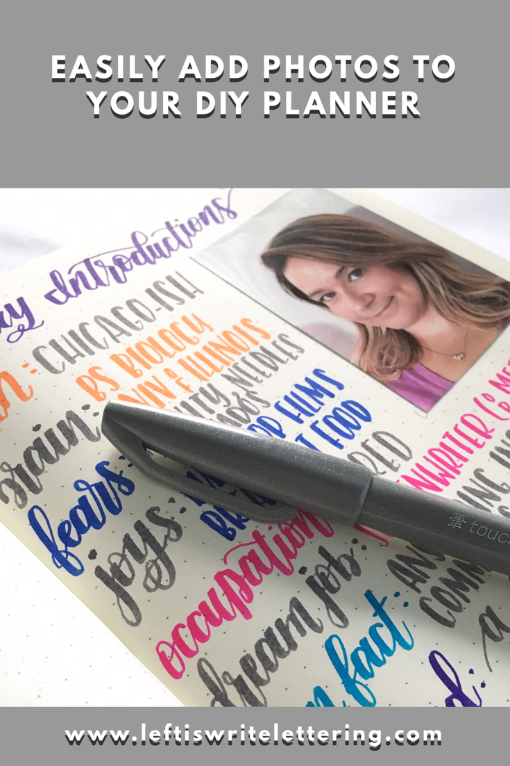Easily Add Photos to Your DIY Planner