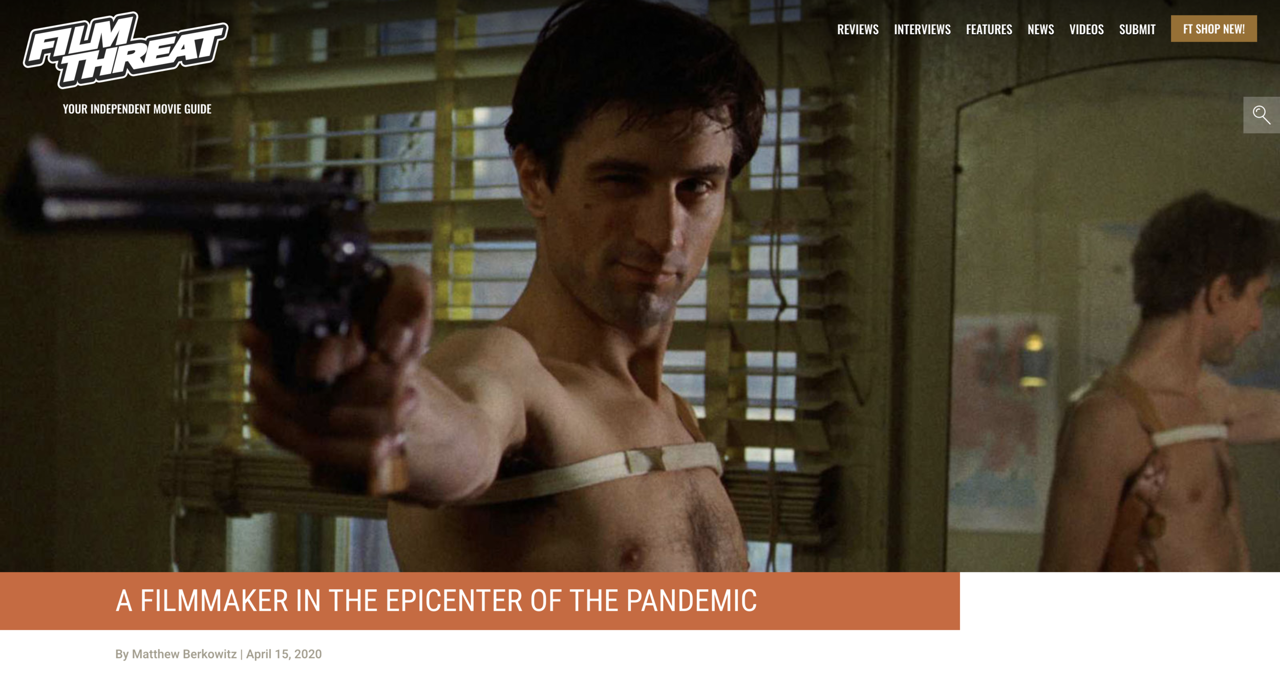 A FILMMAKER IN THE EPICENTER OF THE PANDEMIC