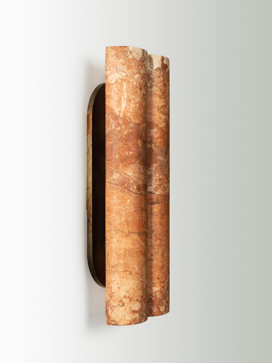  Onna Sconce in Breccia Pernice and House Patina’d Steel. 