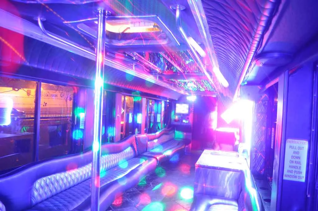38 Passenger Party Bus Interior Photo