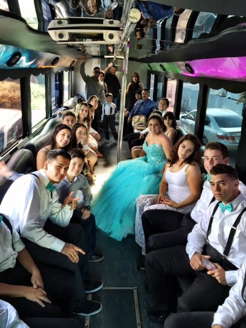 Wedding-Photo-Interior-Party-Limo-Bus-With-Everyone-In-Tuxedos-And-Formal-Wear