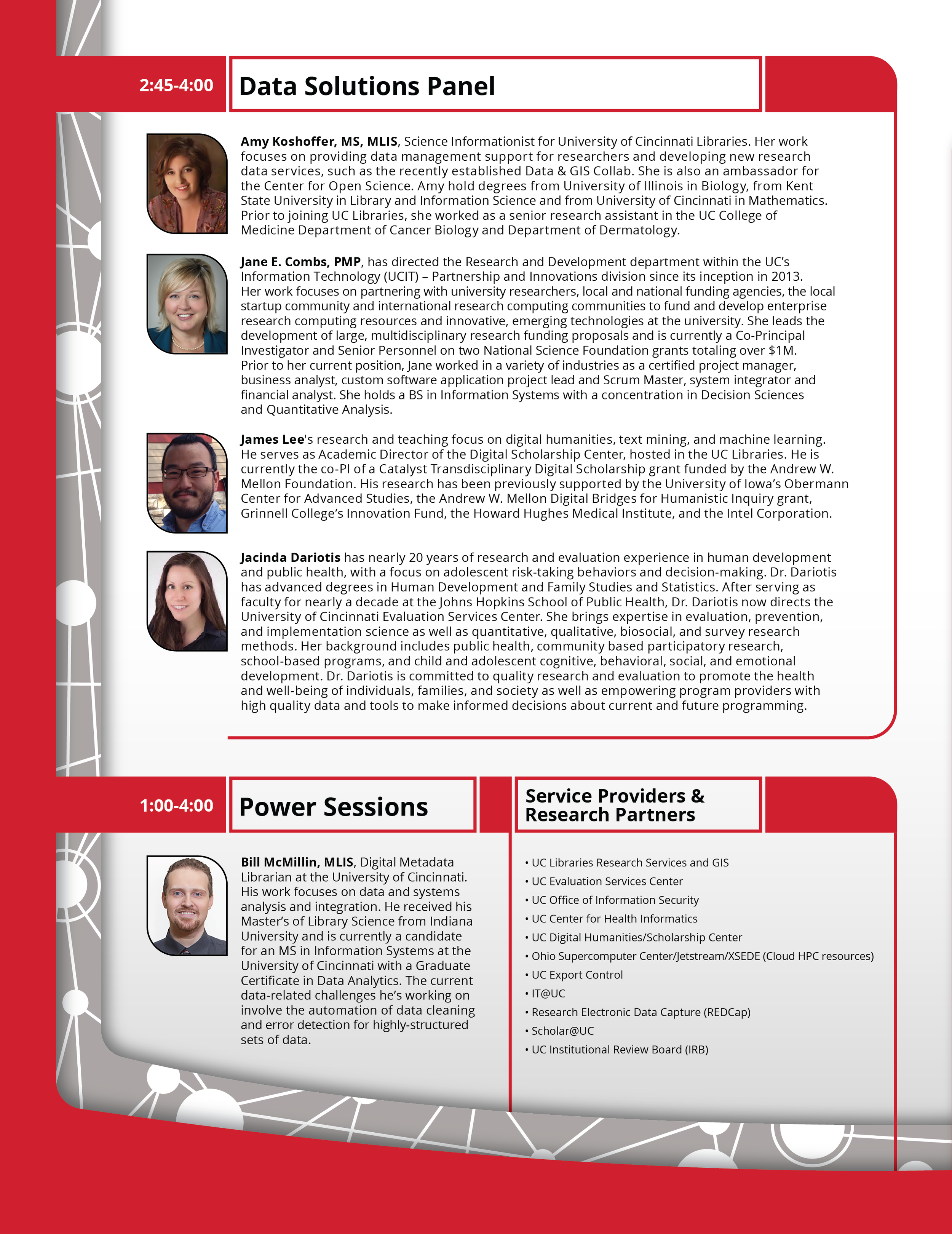  Composing the Data Day 2018 event program was good practice in managing copious amounts of copy in a limited space! 