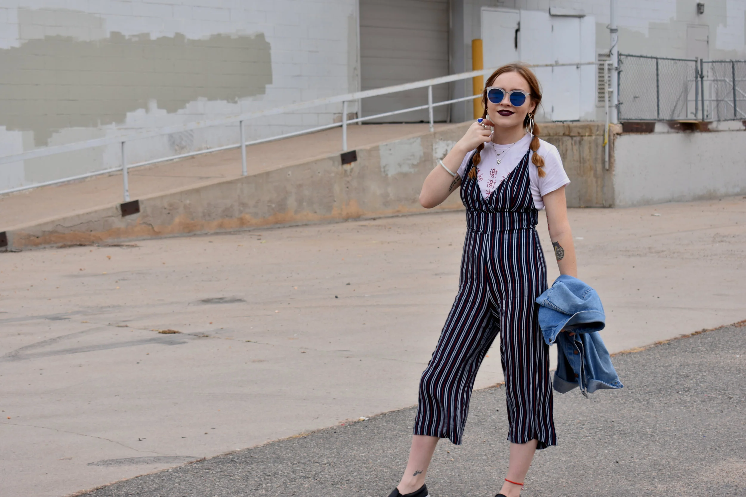 jumpsuit with t shirt underneath