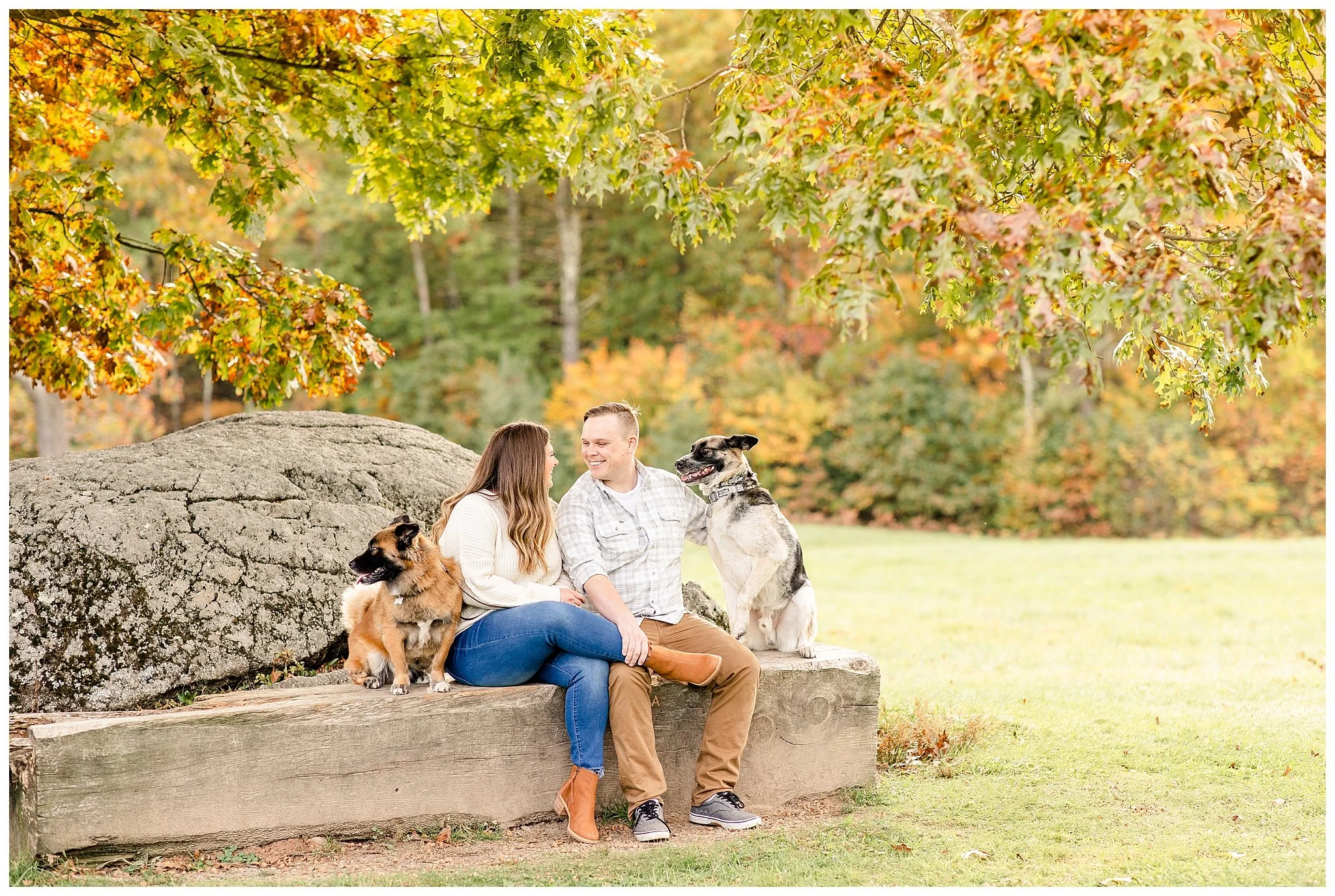 Eric &amp; Ashley; A Puptastic New England Fall Engagement 