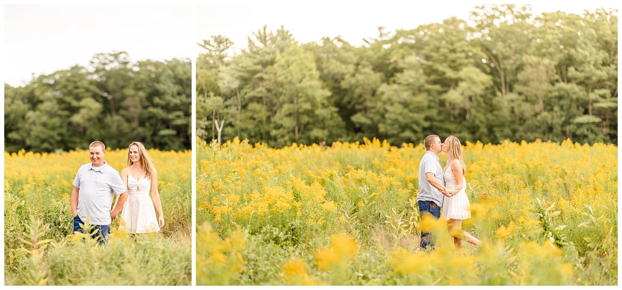 Christian &amp; Tricia; A Golden New Hampshire Engagement Session