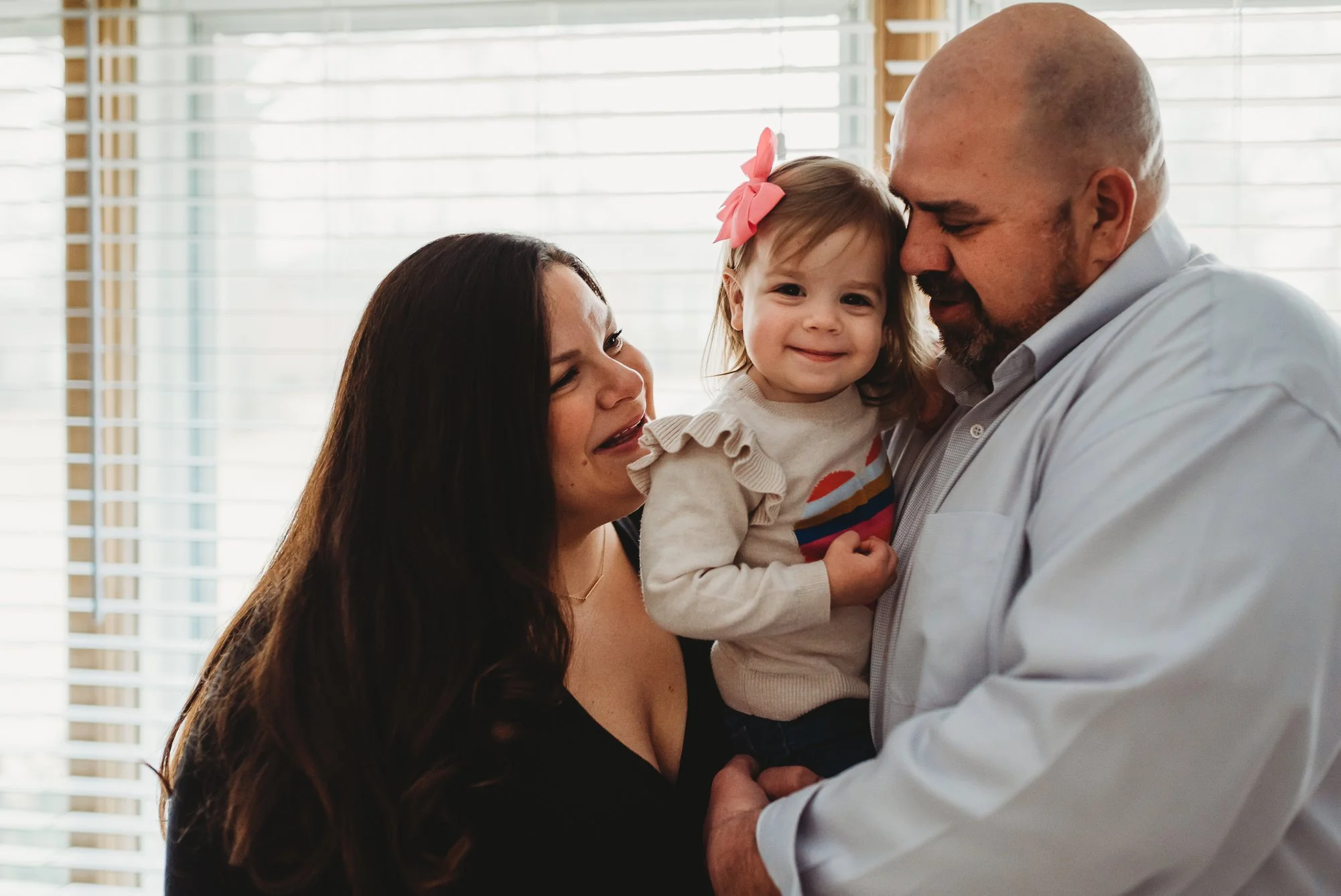family near window-st louis in home