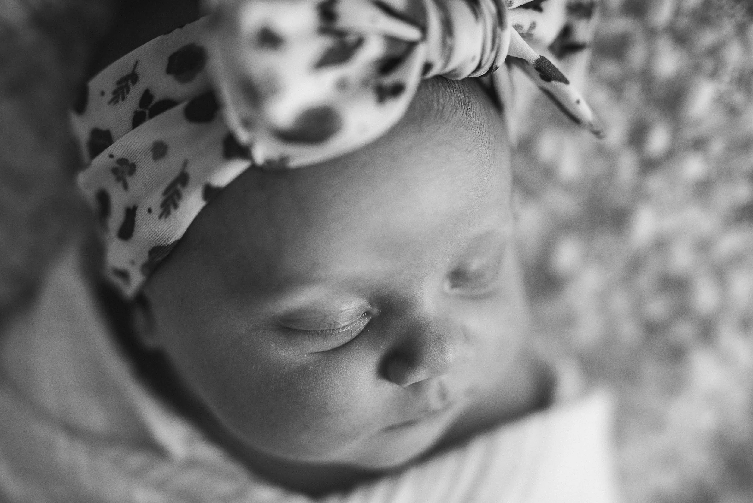 top angle of baby girl