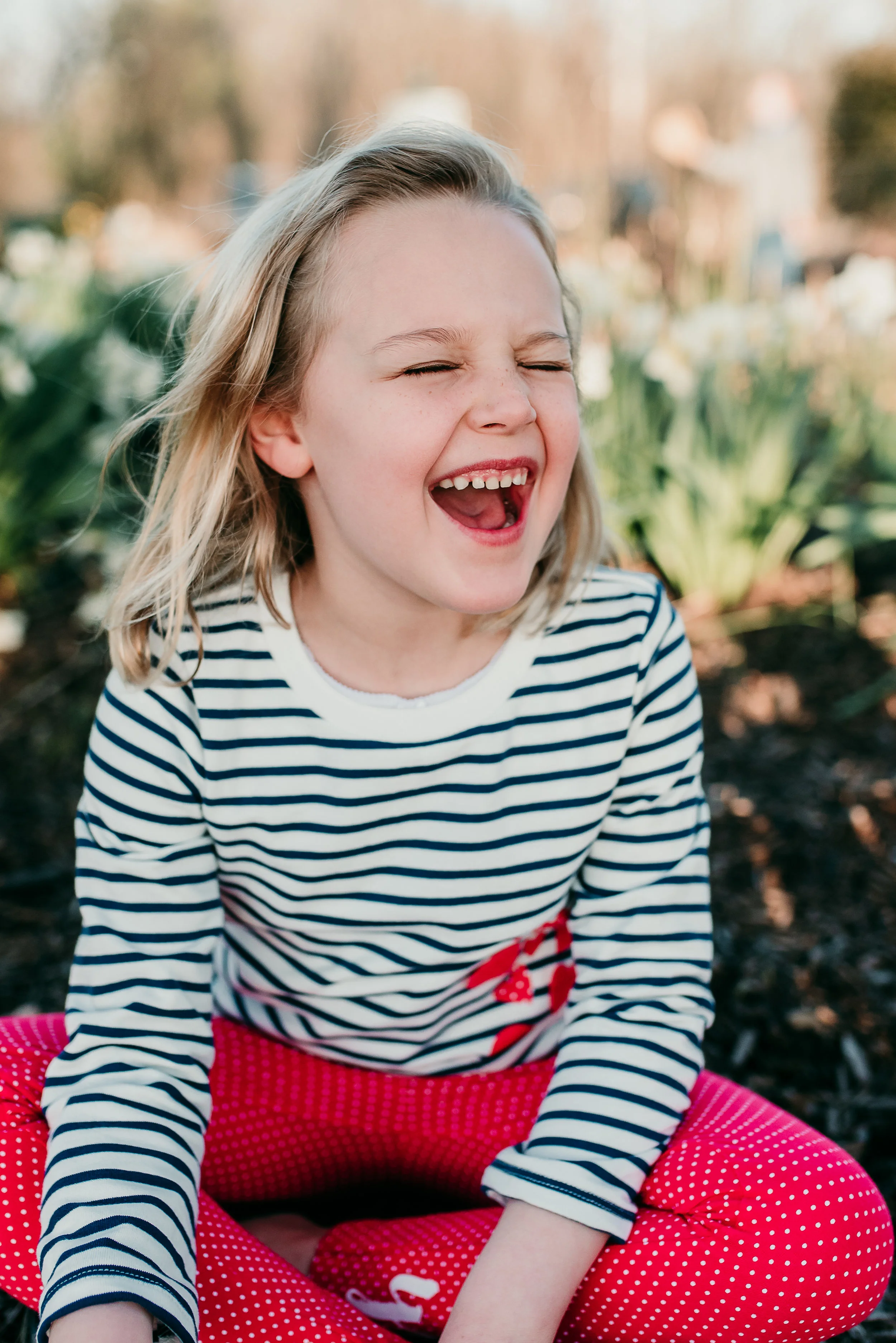 little girl laughing