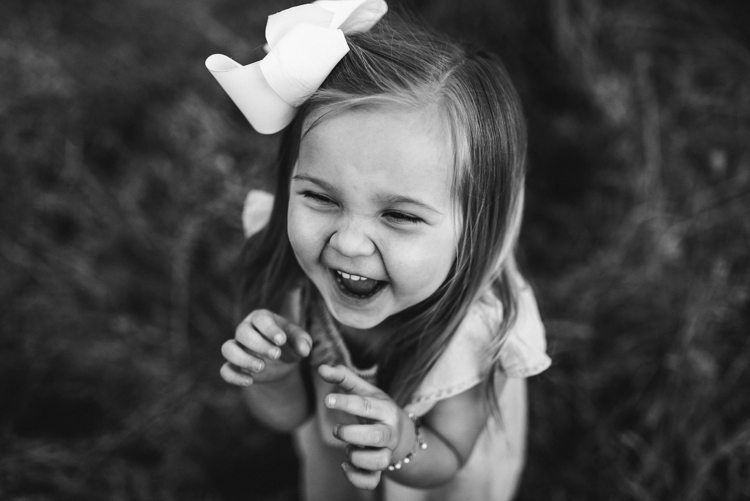 little girl laughing