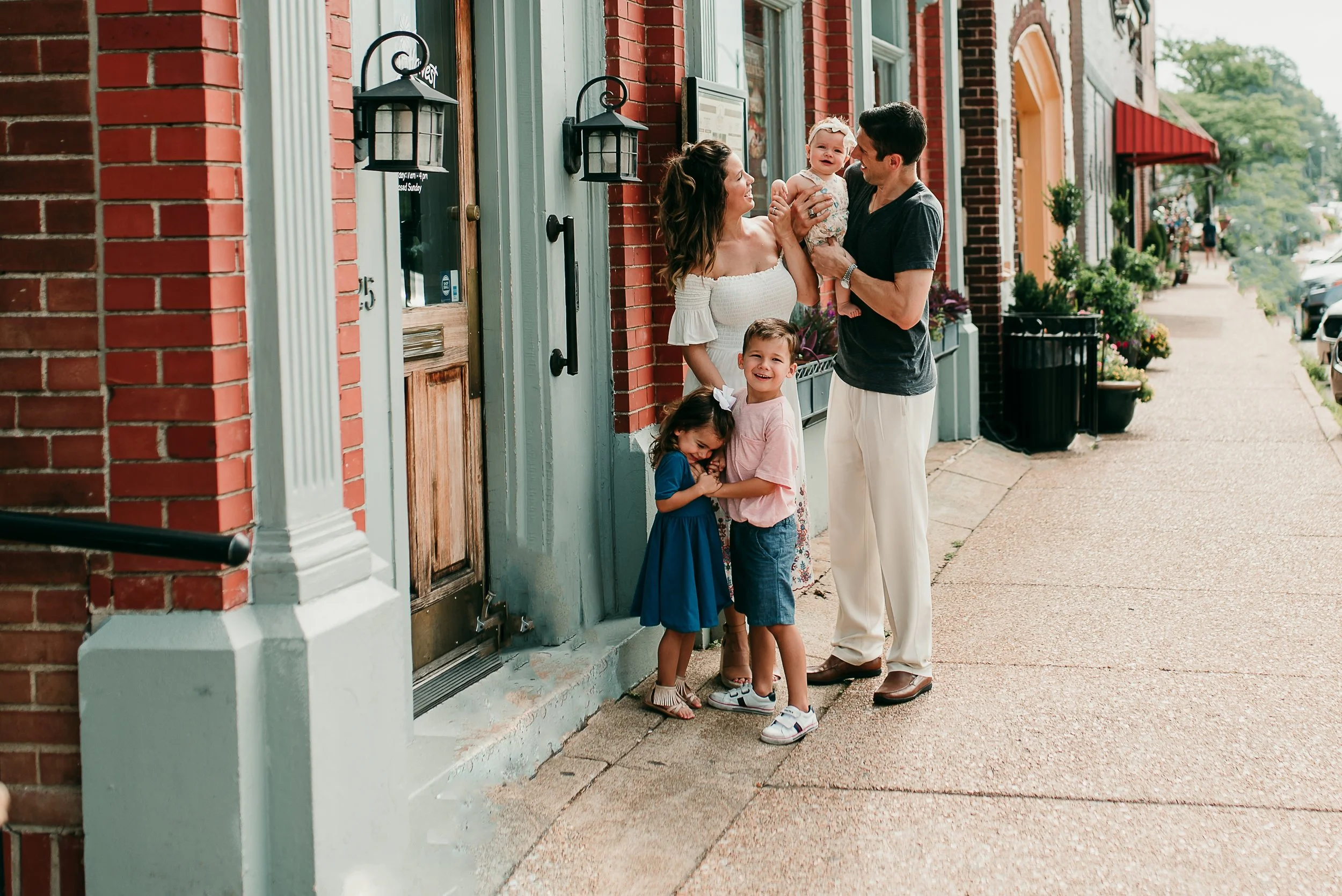family laughing together