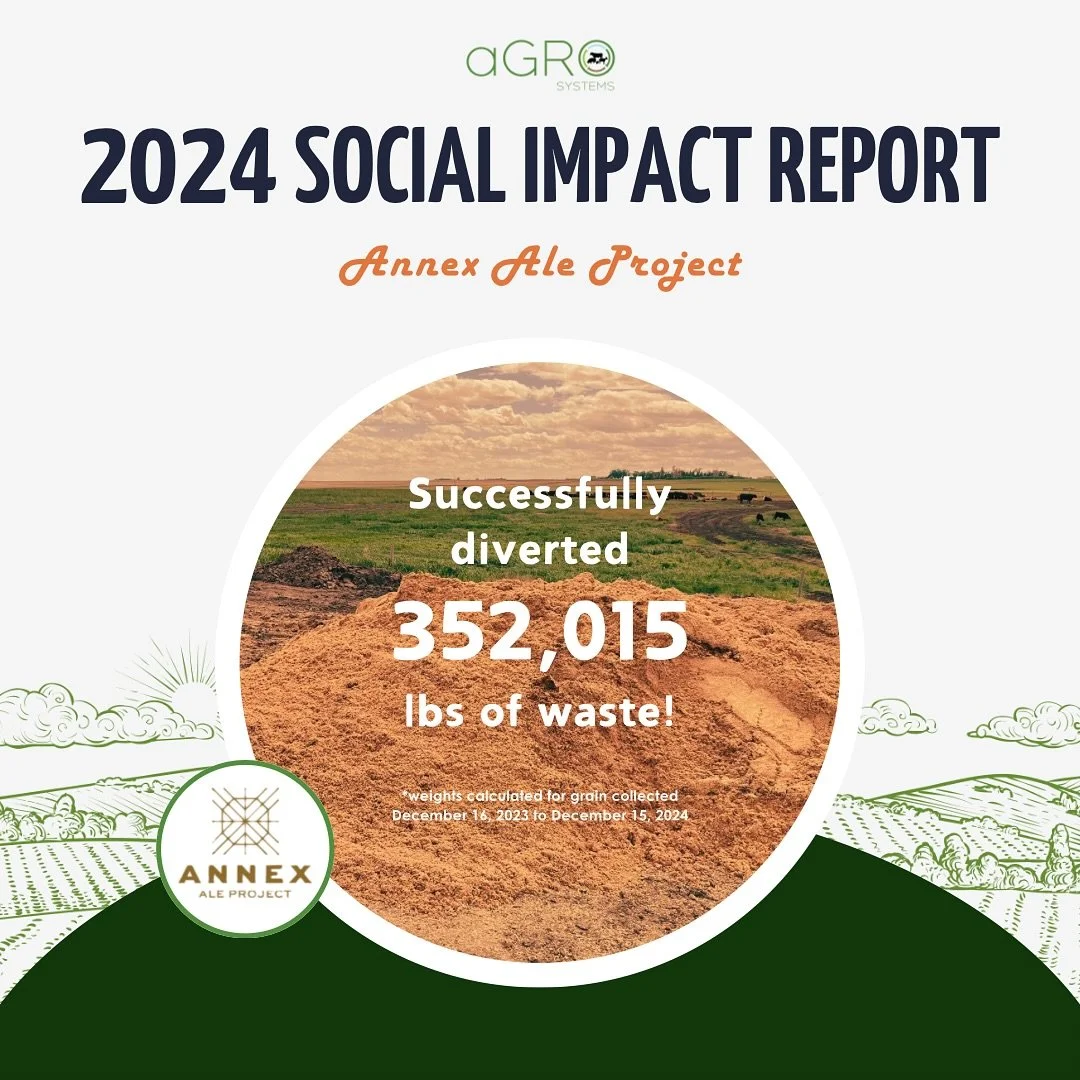 Your brewery is making a big difference! @annexales @annexsodas 

Contributing 352,015 lbs to the aGRO movement for zero waste and heathy food for people and planet 🌎
&bull;&bull;&bull;
Canada&rsquo;s food system is in need of repair. 46 percent of 