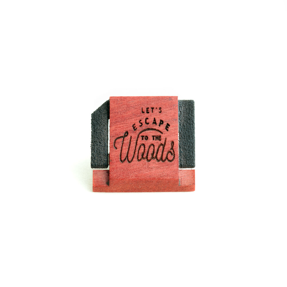 Wooden Ivorywood Let's Escape to the Woods Laser Engraved Universal Hot shoe Cover for Cameras