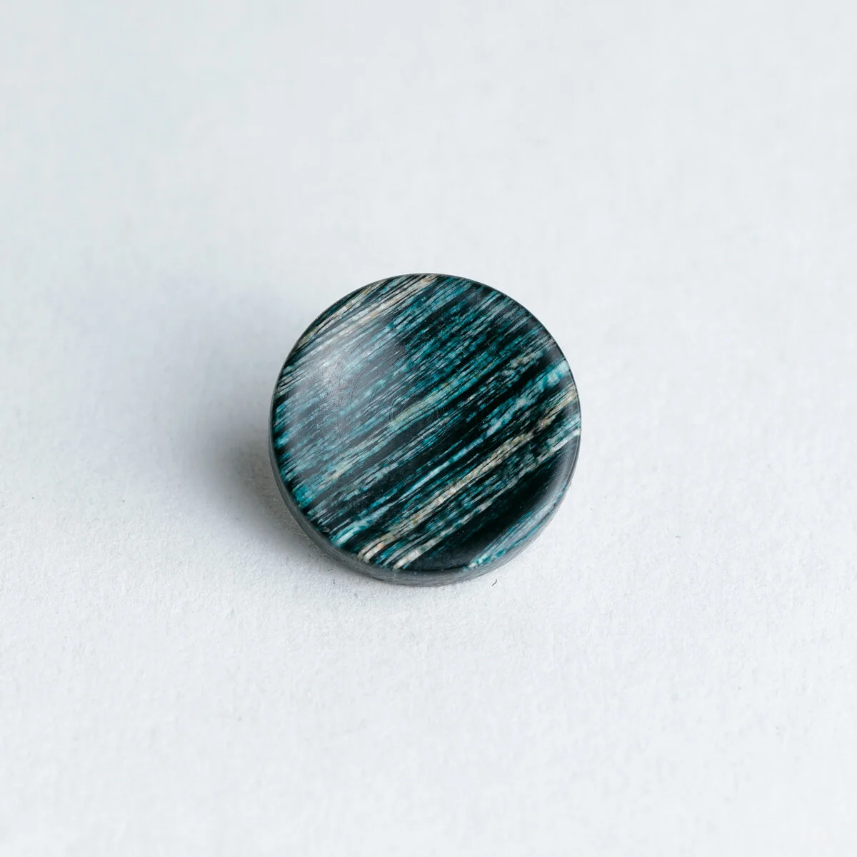 Stabilized Blue Birch Sticky Backed Soft Release Button