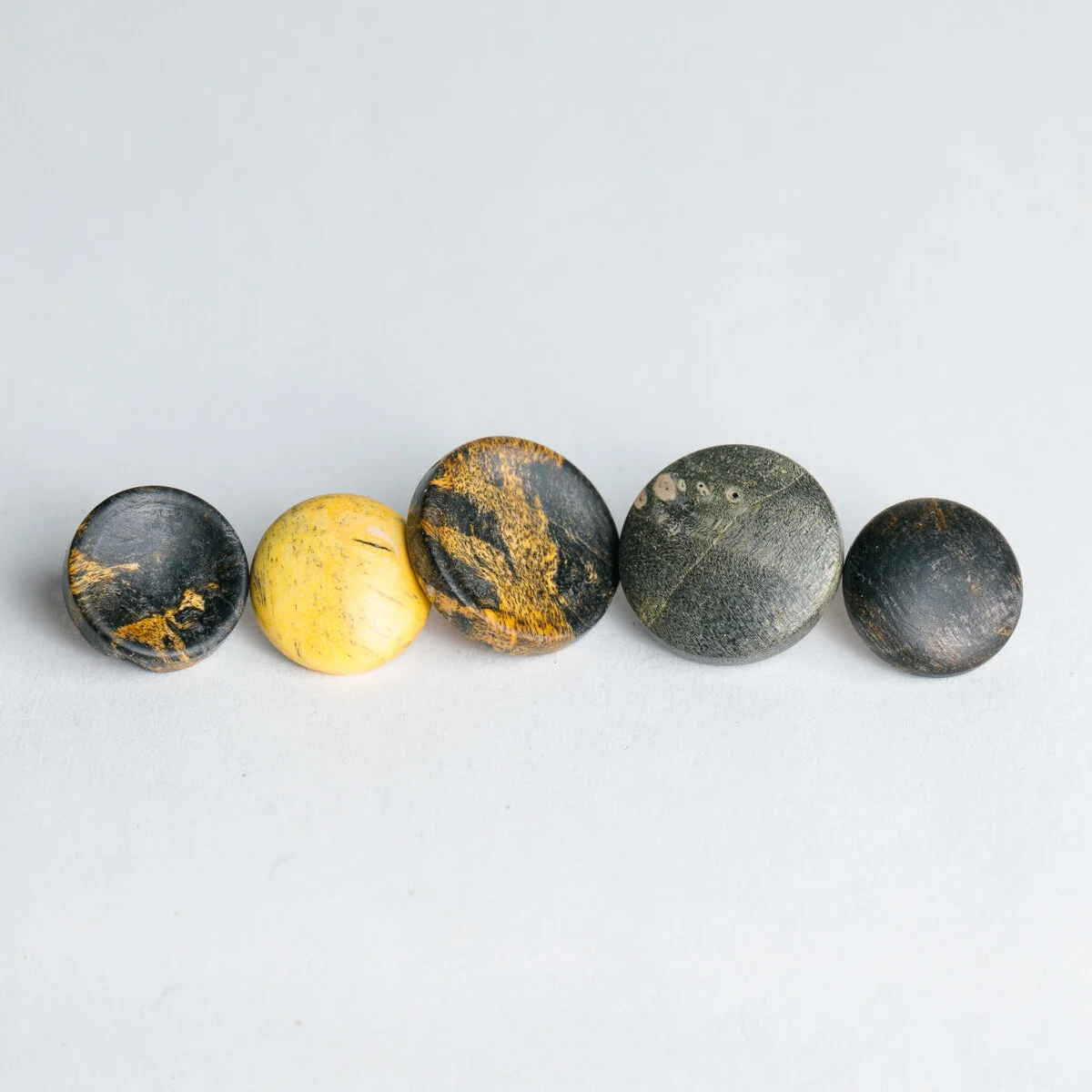 Buckeye Burl Early Generation Threaded Soft Release Buttons