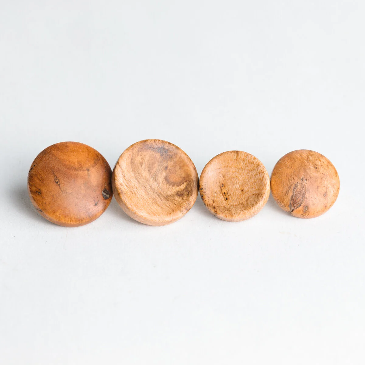 Cherry Burl Threaded Soft Release Buttons