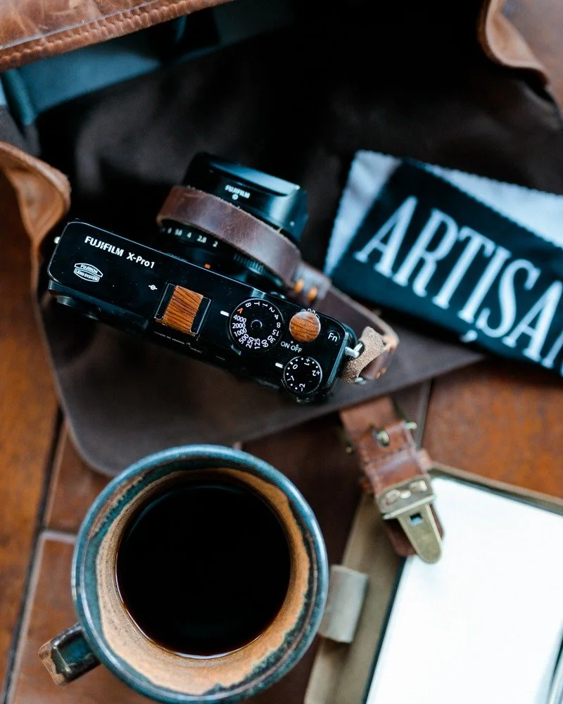 &ldquo;Few places stir the soul like the Rockies; they are endless compositions waiting for the light.&rdquo; &mdash; Galen Rowell

Details that inspire. This Fujifilm X-Pro1 is paired with a bocote soft release button and hot shoe cover, handcrafted