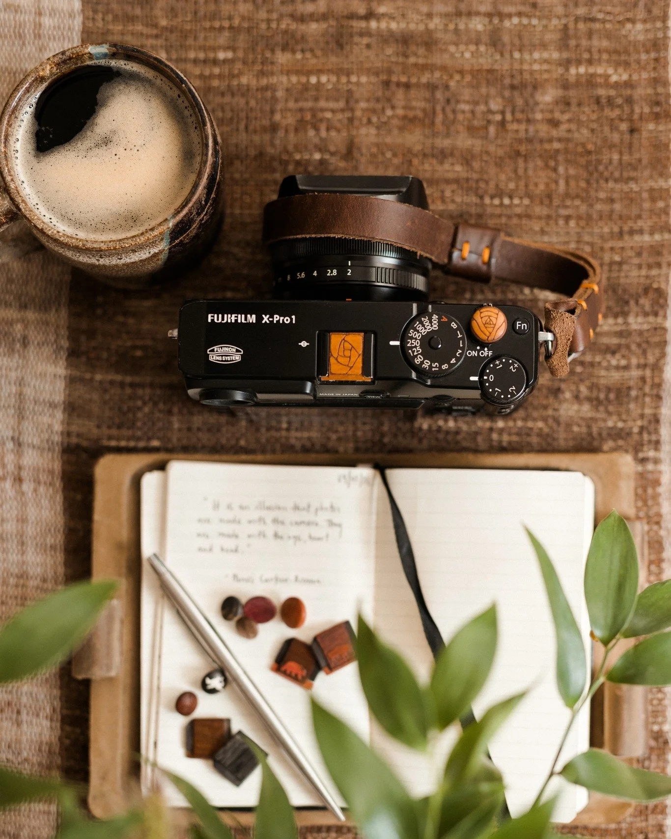&ldquo;The camera sees more than the eye, so why not make use of it?&rdquo; &mdash; Edward Weston

Inspiration often hides in plain sight &mdash; in texture, in tone, in the quiet between thoughts.

This Fuji X-Pro1, adorned with our Hunter Rose&ndas