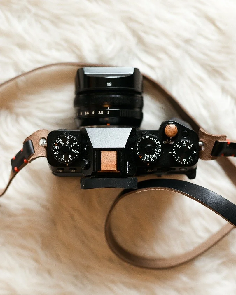 &ldquo;Which of my photographs is my favorite? The one I&rsquo;m going to take tomorrow.&rdquo;
&mdash; Imogen Cunningham

The season invites beginnings. This Fuji X-T5 wears a Cherry Burl hot shoe cover and matching soft release hand-finished, and m