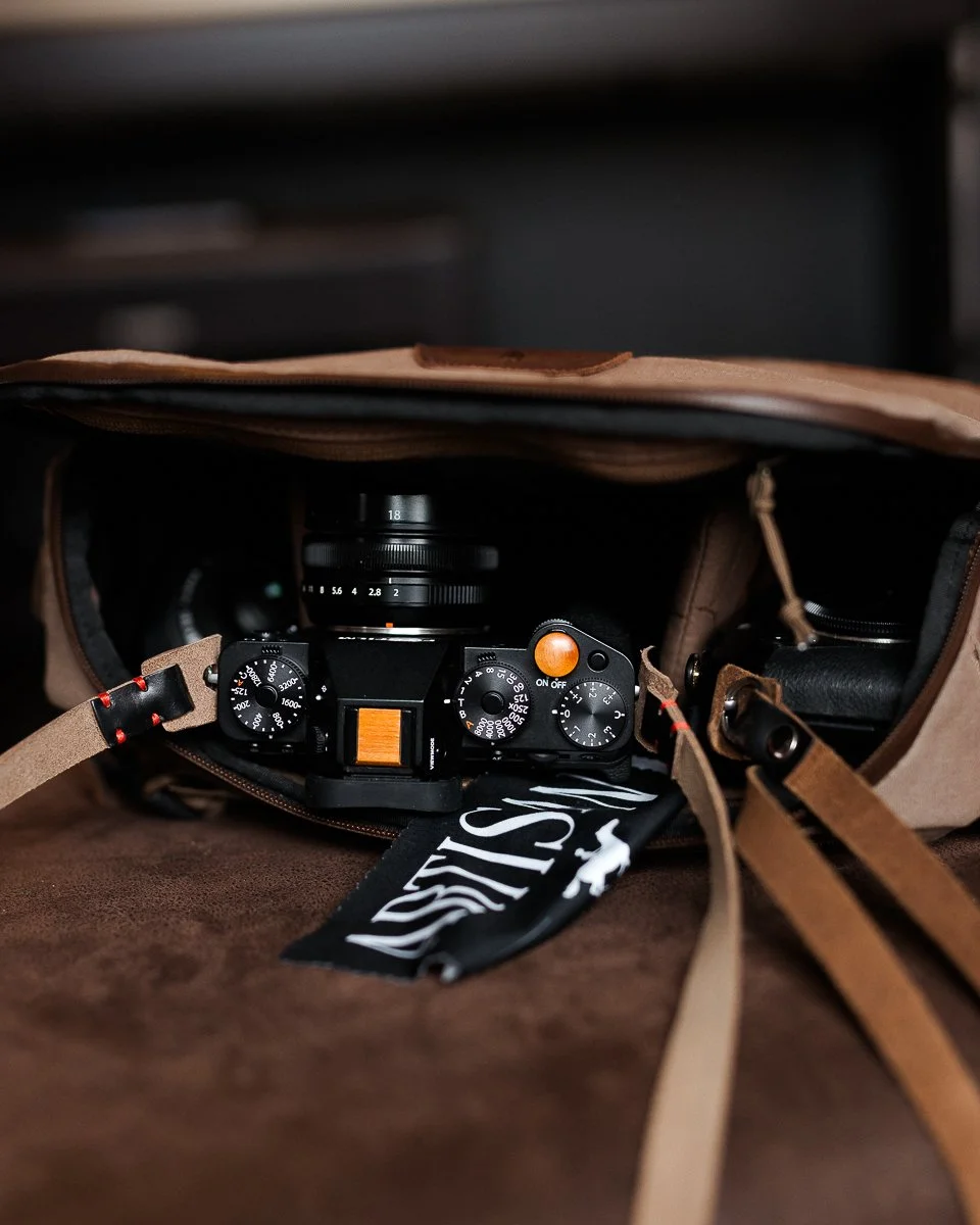 &ldquo;You don&rsquo;t take a photograph, you make it.&rdquo; - Ansel Adams

A good tool invites good work. This Fuji X-T5 carries our Chakte Viga hot shoe cover and matching soft release, hand-finished and built to steady the hand while the eye and 