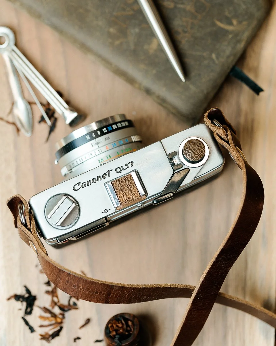 &ldquo;Look and think before opening the shutter. The heart and mind are the true lens of the camera.&rdquo; - Yousuf Karsh

Canonet QL17 with a tortoise shell&ndash;engraved Walnut set. Simple &amp;  ready for work.

Holiday Sale: 20% off with 2025H
