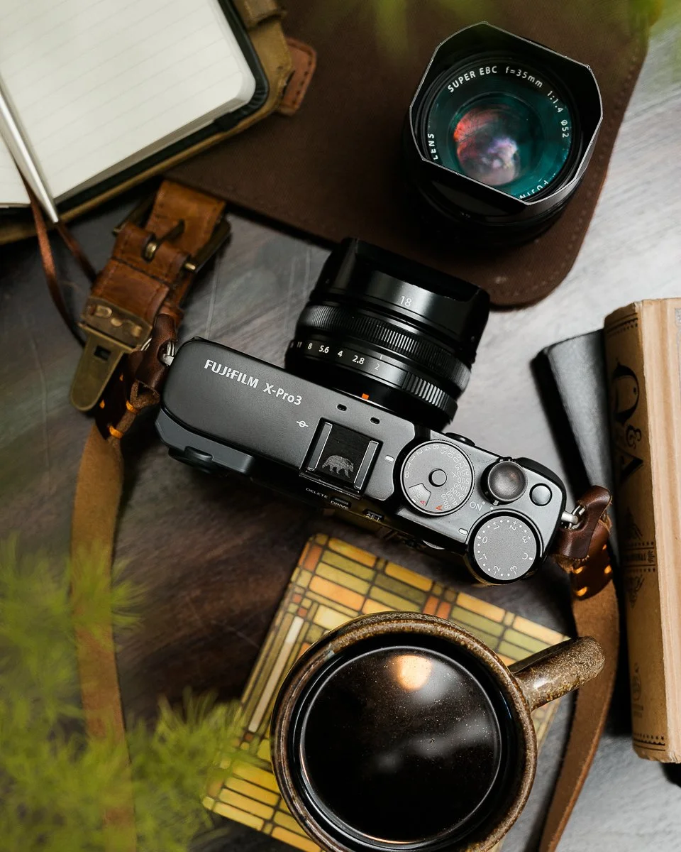 &ldquo;Photograph the world as it is. Nothing&rsquo;s more interesting than real life.&rdquo; &mdash; Mary Ellen Mark

X-Pro3 with Walking Bear&ndash;engraved ebony hot shoe cover and soft release. Useful, simple, ready for honest seeing.

Holiday Sa