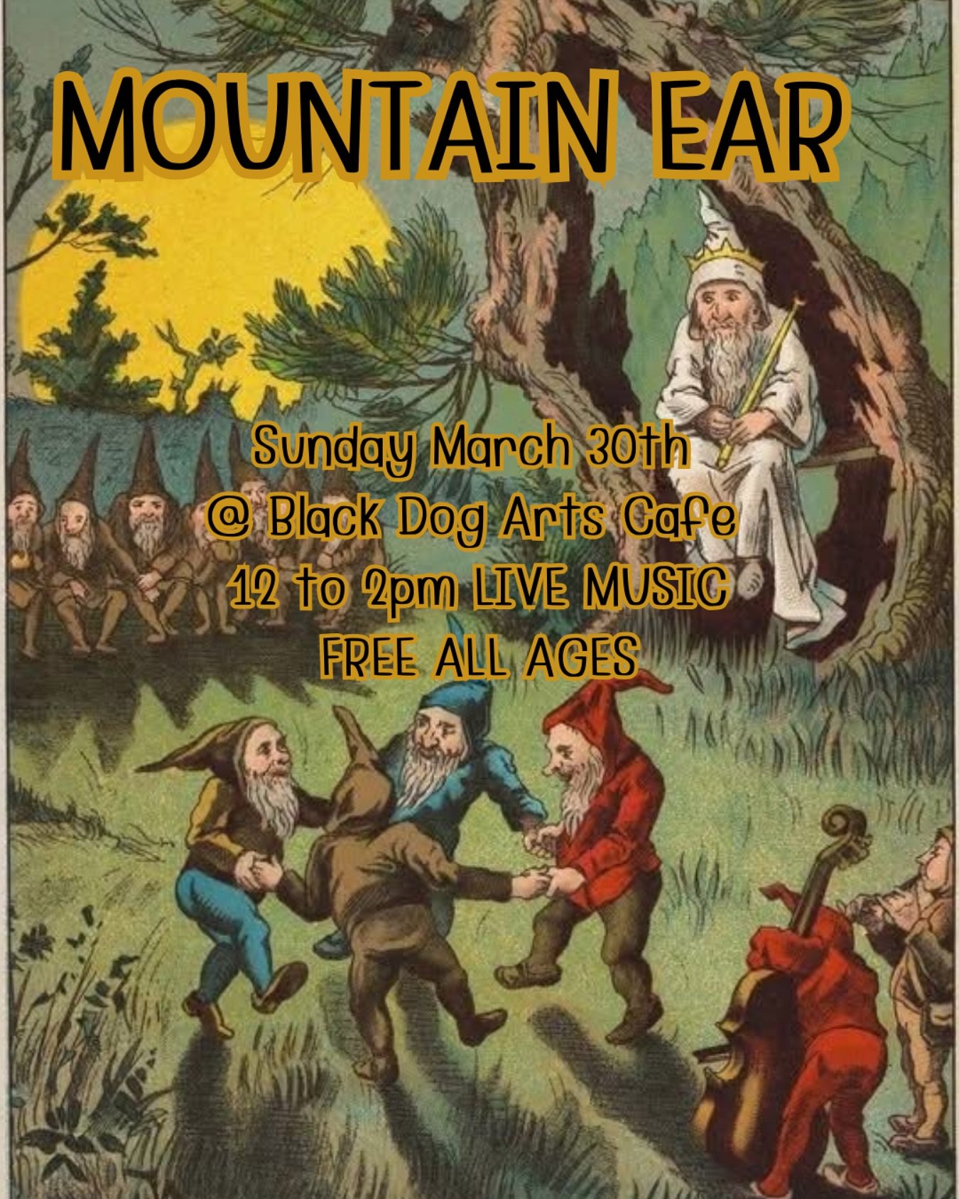 See you Sunday for Brunch and LIVE music by @mountain_ear_ at the @blackdogartscafe 12-2pm FREE ALL AGES