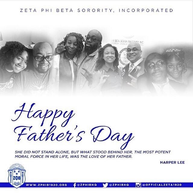 Wishing a Happy Father&rsquo;s Day to all fathers and father figures! We pay special honor to all #girldad and girl dad figures who have raised us to be strong Zeta women. 
We love you! Enjoy your day! 
#zetaphibeta #zphib #happyfathersday