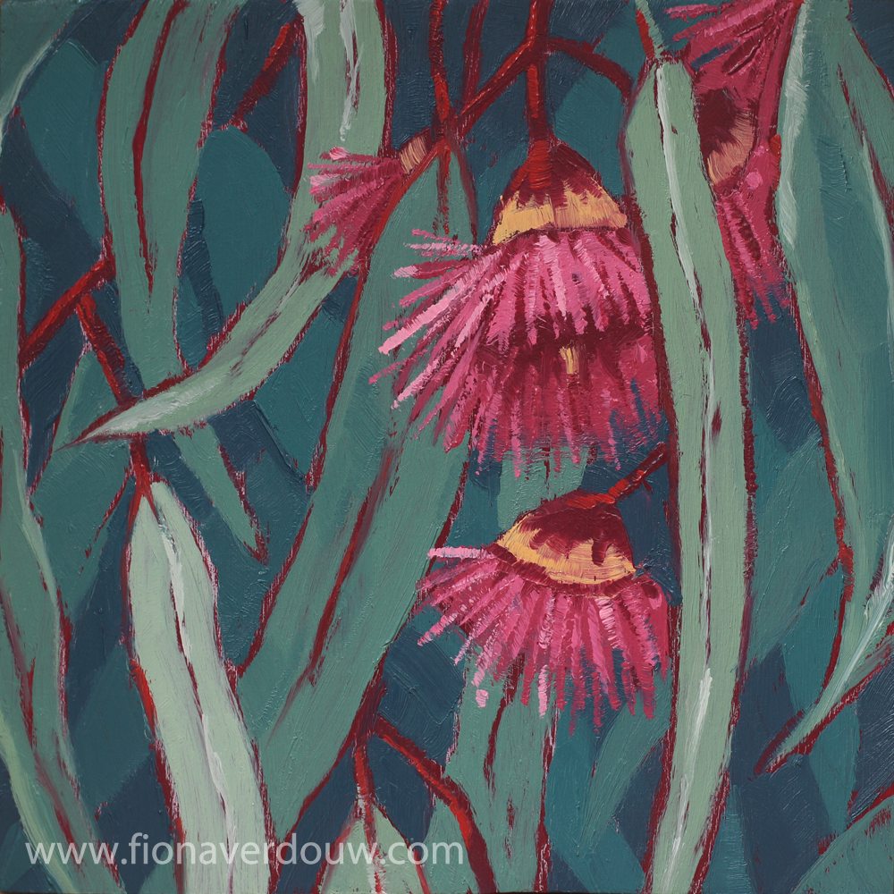 ‘PEEPING GUM No. 2’ 6 x 6” (15 x 15cm) Oil on panel.