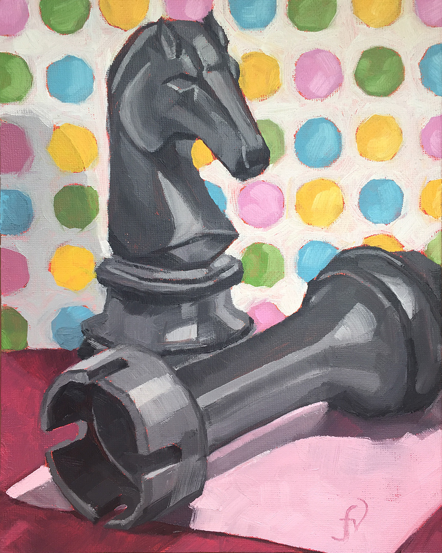 ‘It’s all fun and games - till someone gets hurt’ 8 x 10” | 20 x 25cm - oil painting on canvas board - NFS.