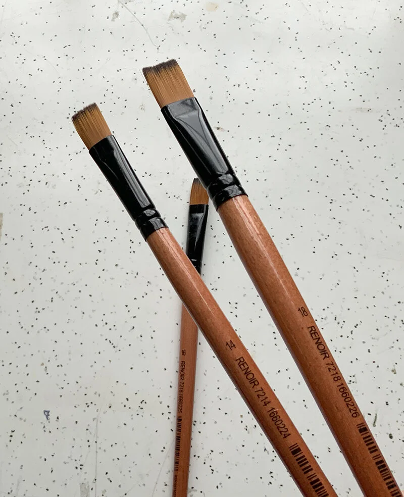 Paint brushes bought from the art & craft section of my hardware store