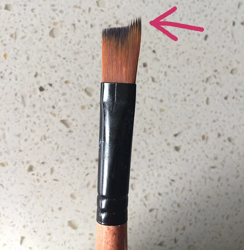 What my hardware store brushes turned into after three paintings.