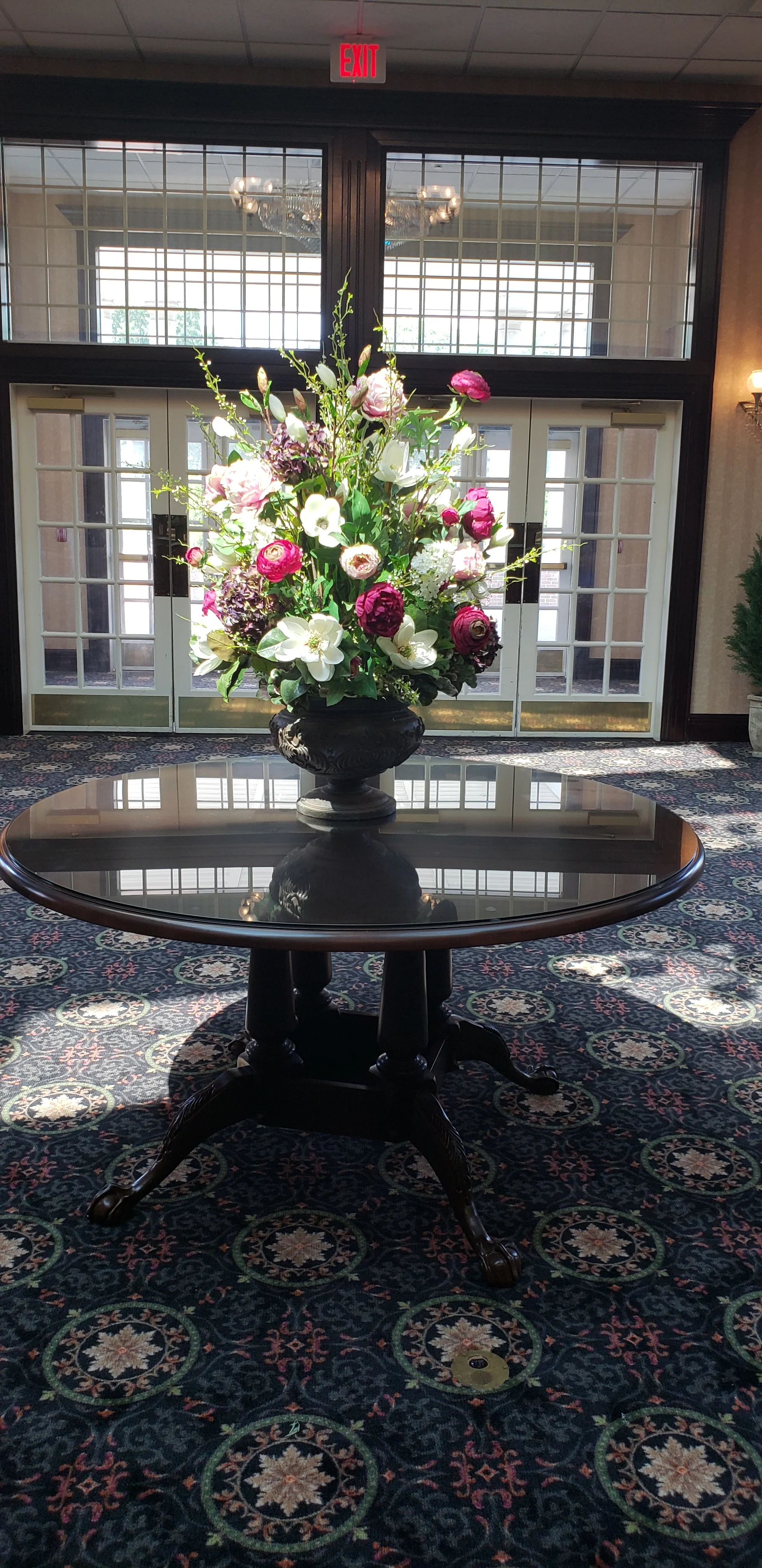 Centerpiece in hotel lobby