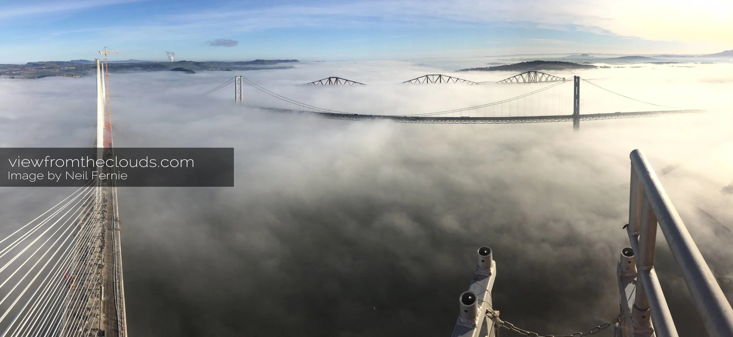 The Queensferry Crossing - Looking East from the top of the South Tower