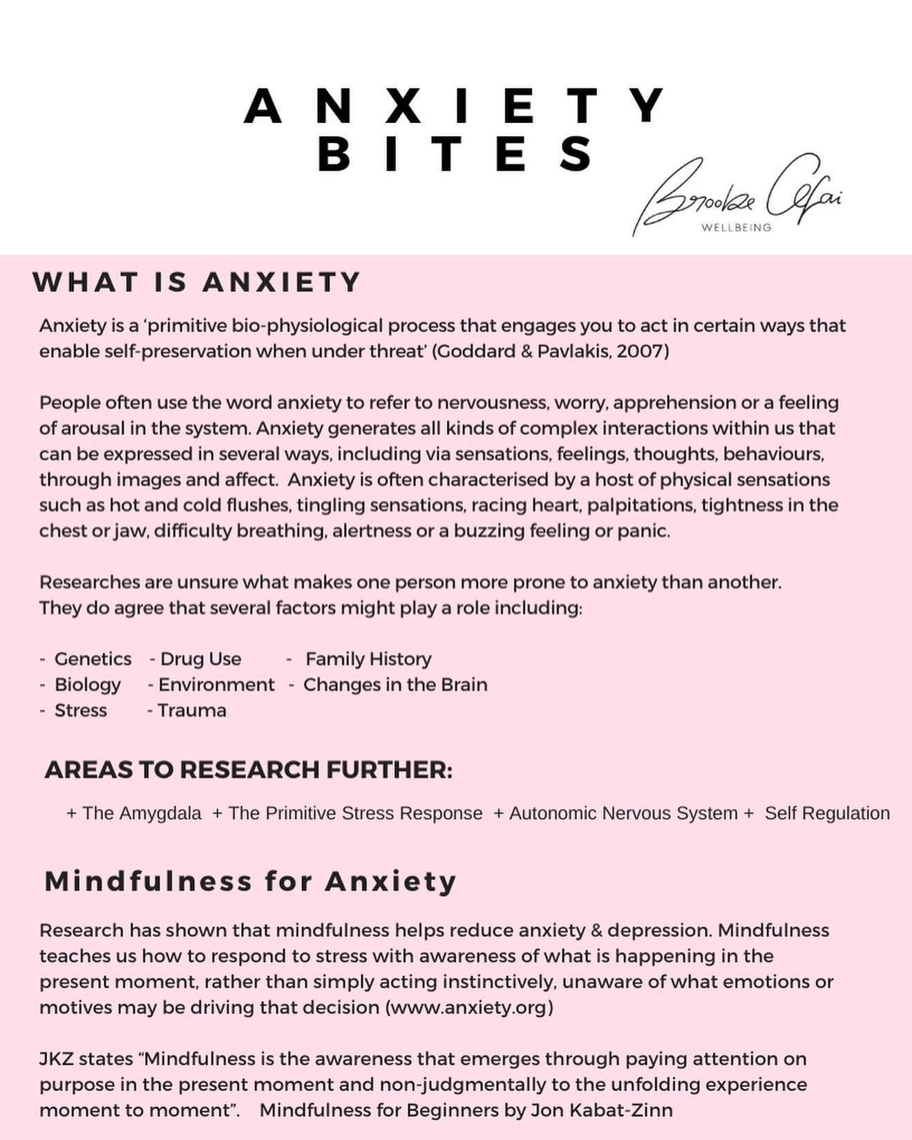 Anxiety Bites 💕 @brookecefai 
.
Did you know anxiety is the most common mental health condition in Australia
.
According to Beyond Blue one in four people will experience anxiety at some stage in their life. In a 12-month period, over two million Au