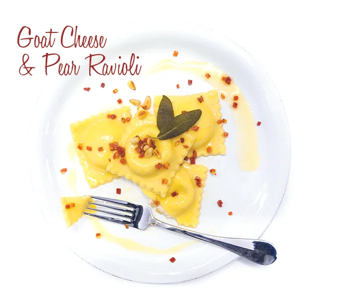Goat Cheese and Pear Ravioli