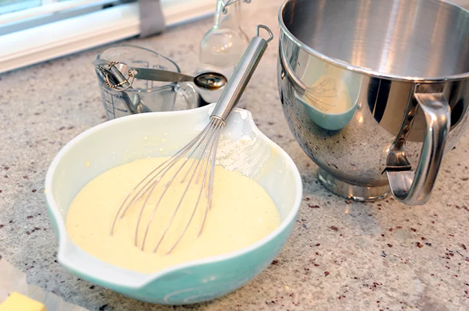 Making banana pancakes