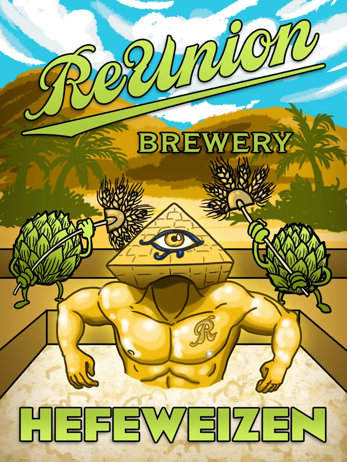 Hefeweizen Tap Handle Label - Jonnie 5 Apparel