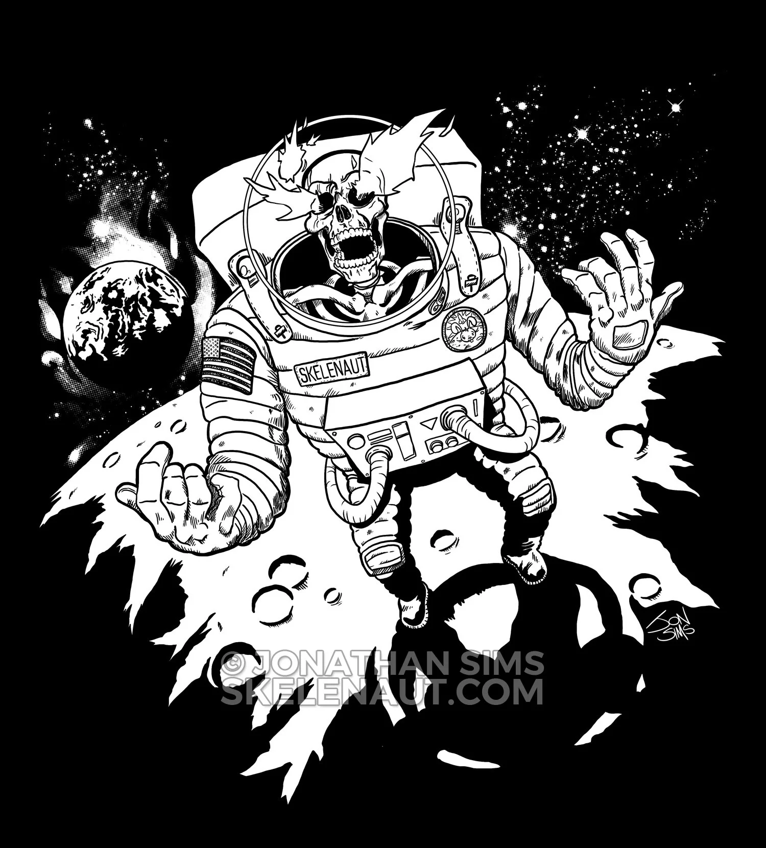 Skelenaut T-Shirt Design