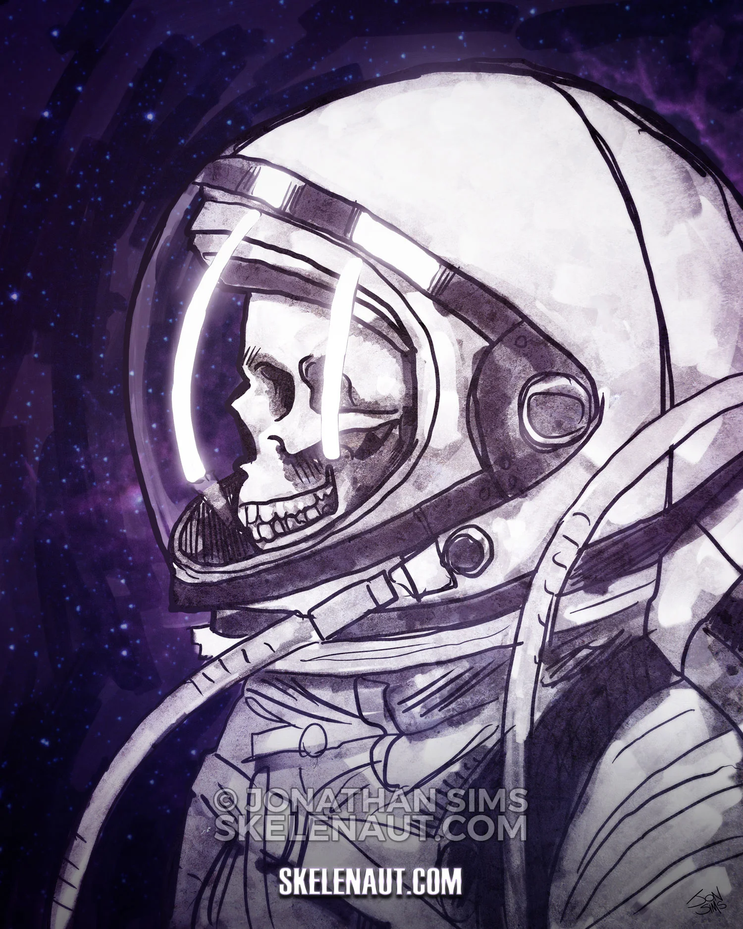 Skelenaut Art Print