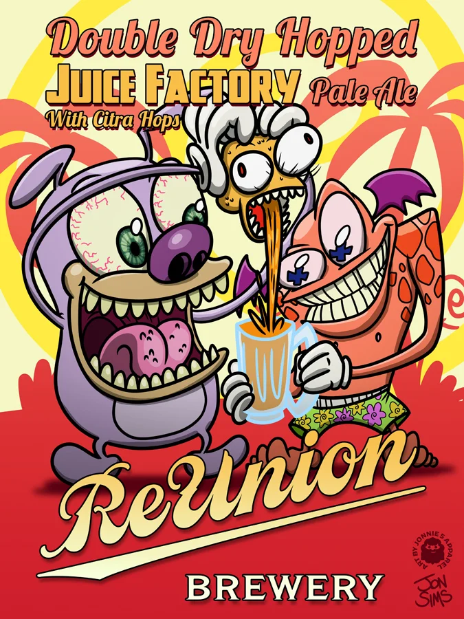 DDH Juice Factory Tap Handle Label - Jonnie 5 Apparel
