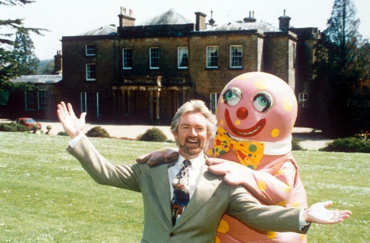 Noel and Blobby outside Cricket House, 1994.