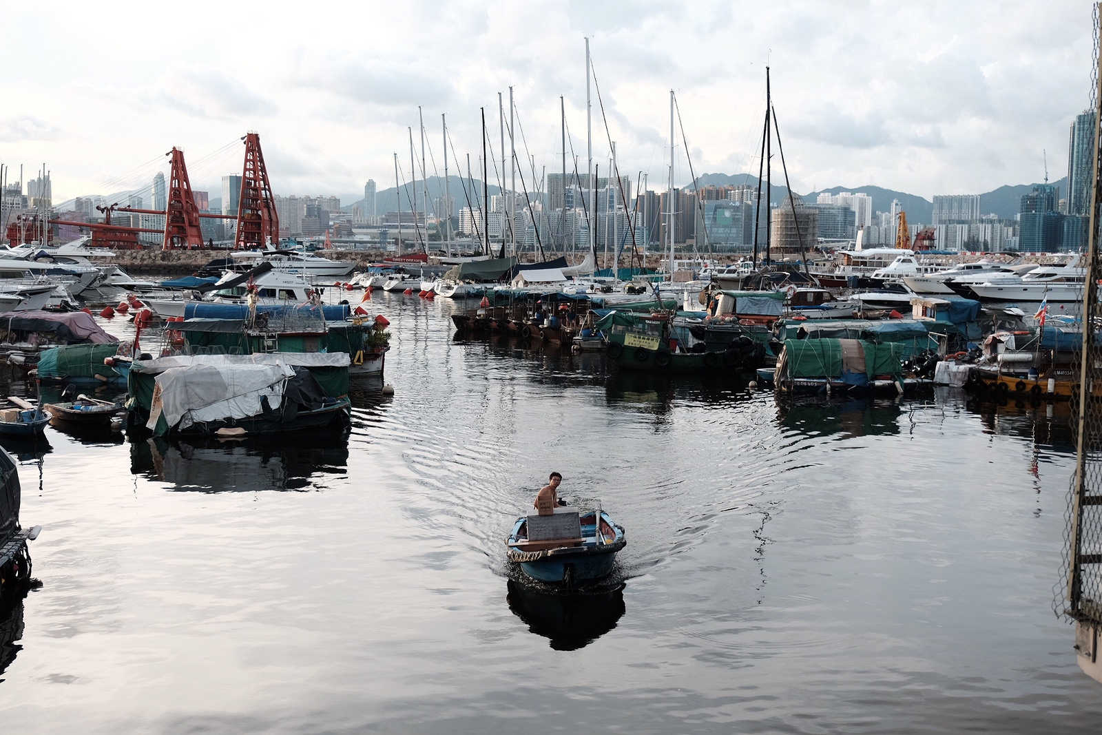 Causeway Bay Typhoon Shelter, an eclectic collection of seacraft located adjacent to an area formerly known as East Point.