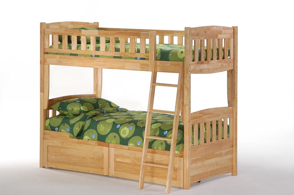 Cinnamon Twin Bunk Bed 5 Finishes, Cinnamon Twin Bunk Bed Instructions