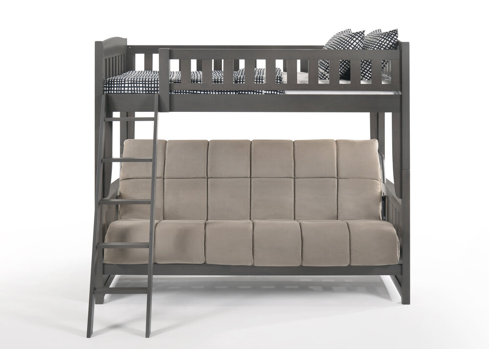 Full Futon Sofa Bunk Bed, Bunk Bed With Fold Out Futon