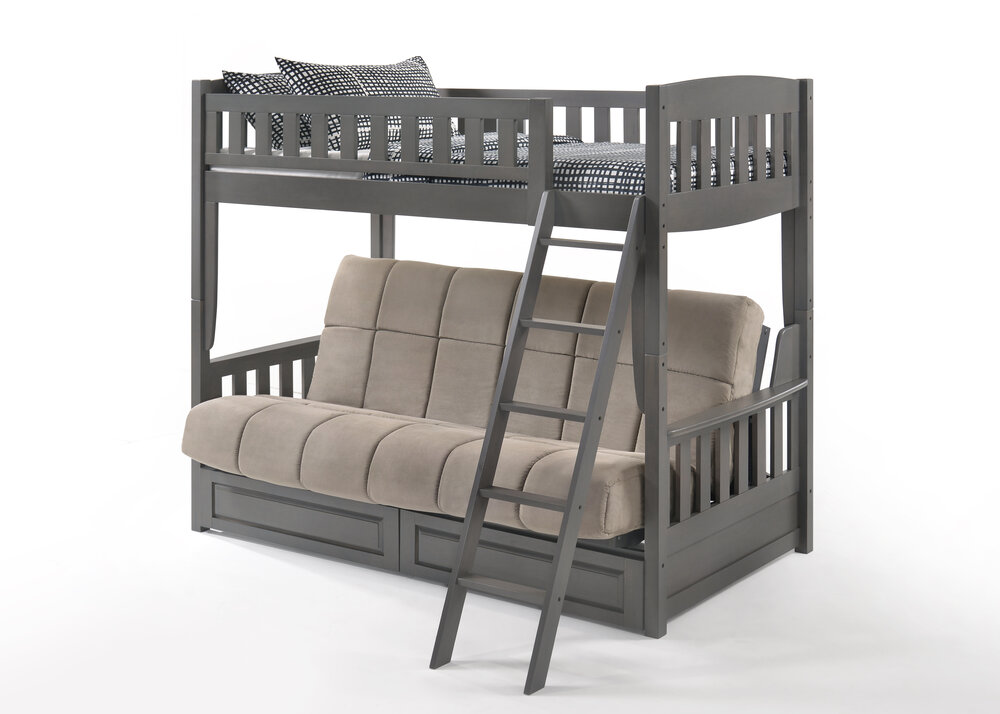 Full Futon Sofa Bunk Bed, Full Size Bunk Bed With Futon On Bottom